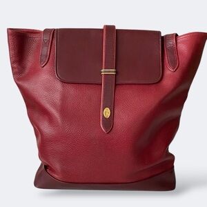 Cartier Burgundy Red Leather Tote - Authentic Vintage Luxury